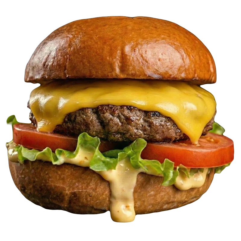 Beef burger at WINTER CAFE restaurant in Ungasan, Bali