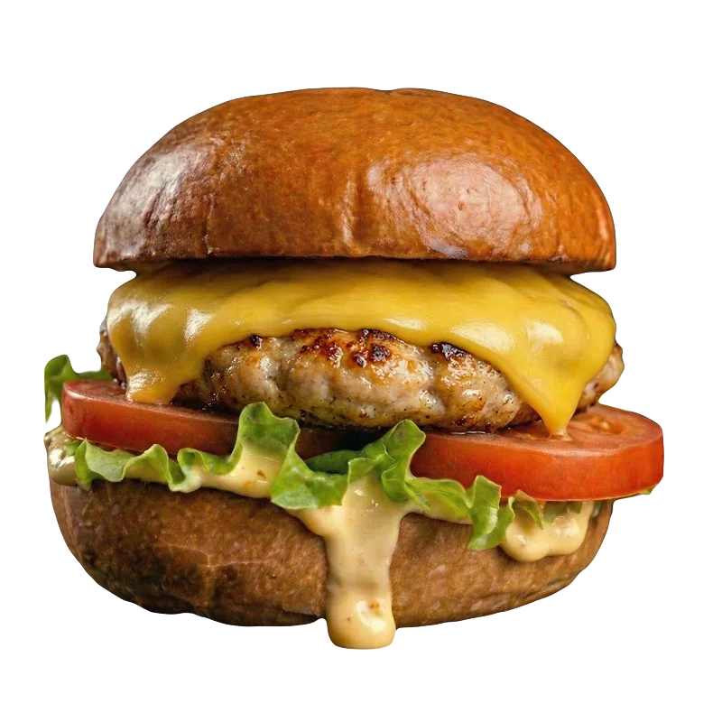 Chicken burger at WINTER CAFE restaurant in Ungasan, Bali