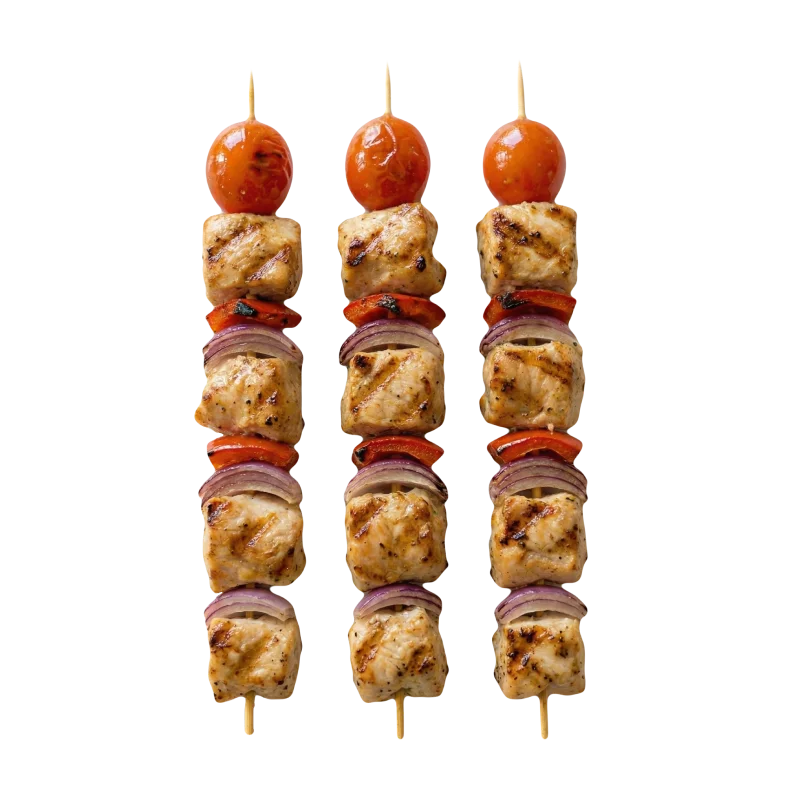 Chicken skewers at WINTER CAFE restaurant in Ungasan, Bali
