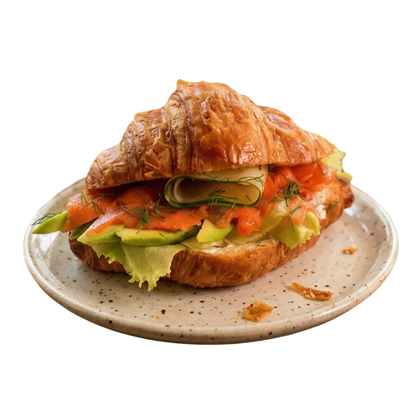 Croissant Salmon at WINTER CAFE restaurant in Ungasan, Bali