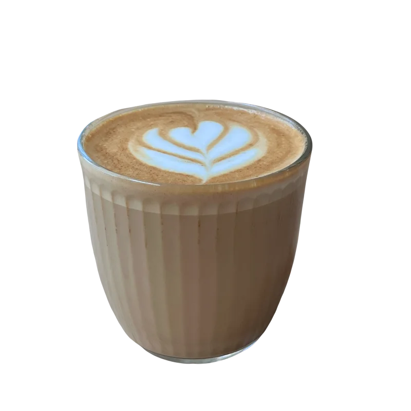 Latte at WINTER CAFE restaurant in Ungasan, Bali