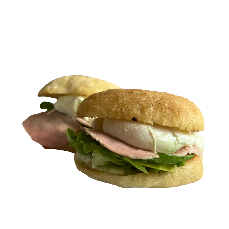 Poached egg ciabatta at WINTER CAFE restaurant in Ungasan, Bali