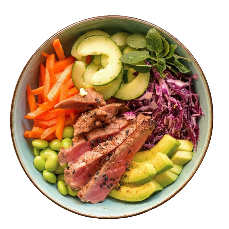 Poke bowl at WINTER CAFE restaurant in Ungasan, Bali
