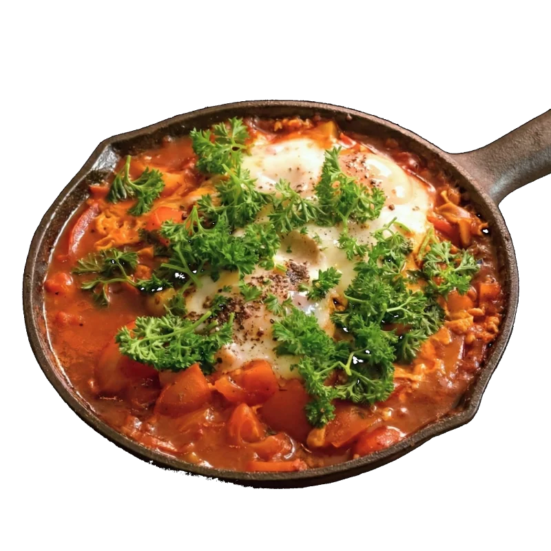 Shakshuka at WINTER CAFE restaurant in Ungasan, Bali